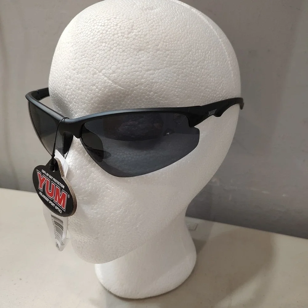 YUM Pradco Polarized‎ Fishing Sunglasses Black Frame Frameless rimless 100% UV